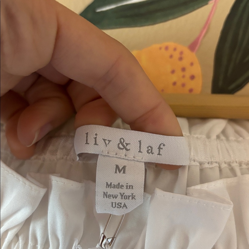 White off shoulder dress Liv & Laf NWT - Picture 2 of 6
